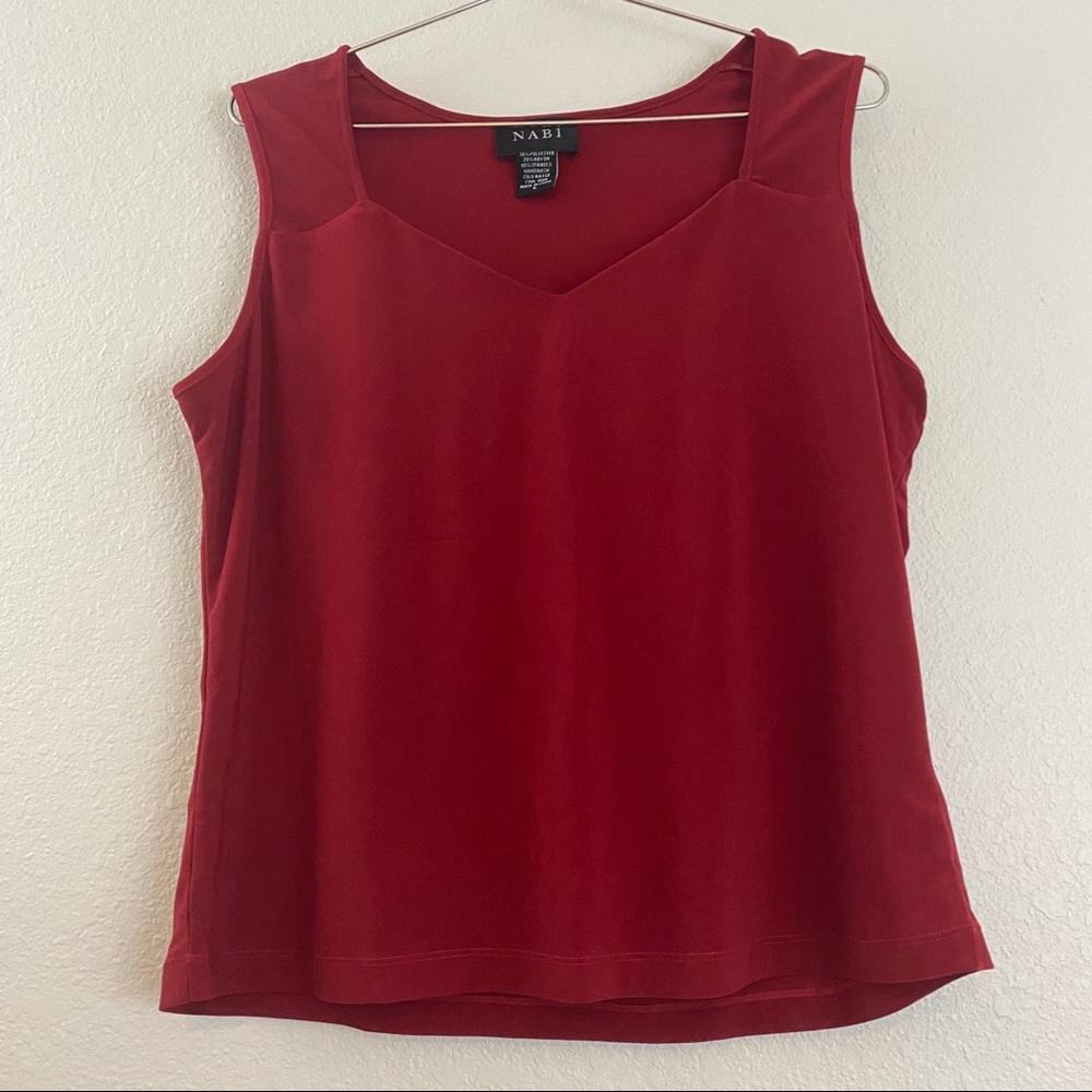 Nabi sweetheart Neck Sleeveless Top L